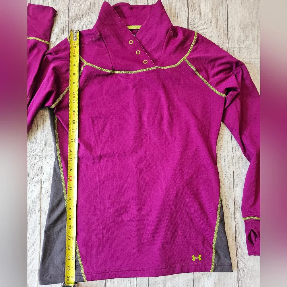 Under Armour Women's •Size Large• Fitted Long Sleeve Snap Neck Athletic Top - Picture 10 of 14